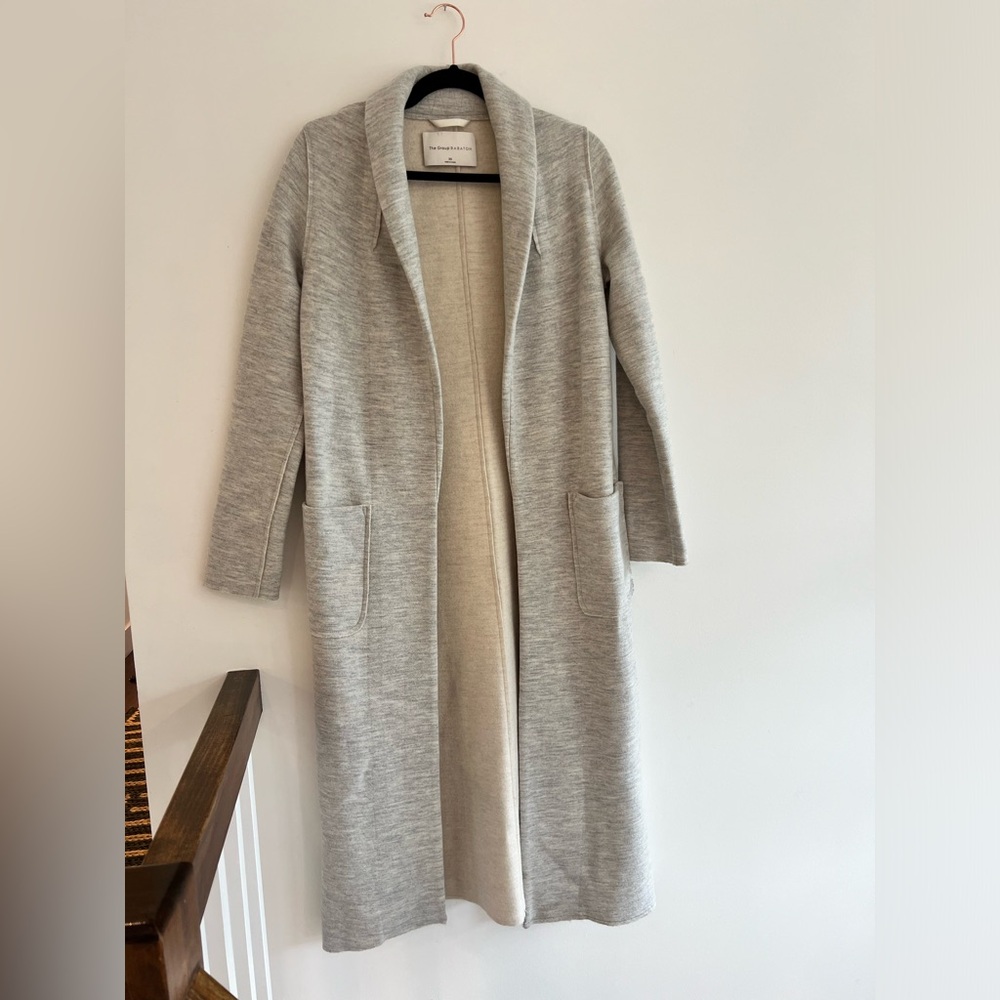 Aritzia Shawl Merino Wool Jacket XS Heather Chrome - Picture 6 of 16